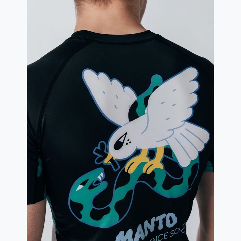 Rashguard da uomo MANTO Dove nero 3