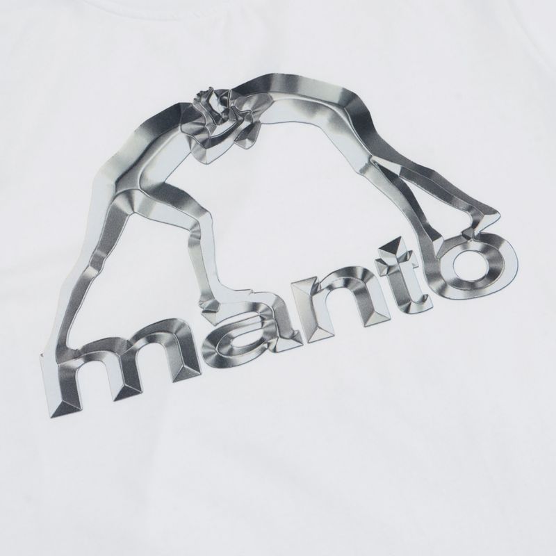MANTO Metal - T-shirt bianca 2