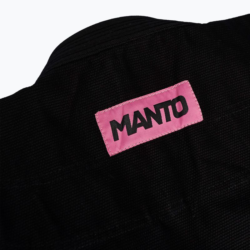 GI per jiu-jitsu brasiliano MANTO Rise 2.0 nero/rosa 3