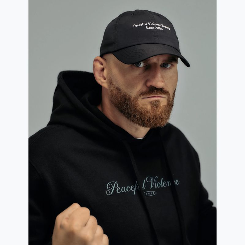 Felpa da uomo MANTO Peaceful Violence Hoody nero 3