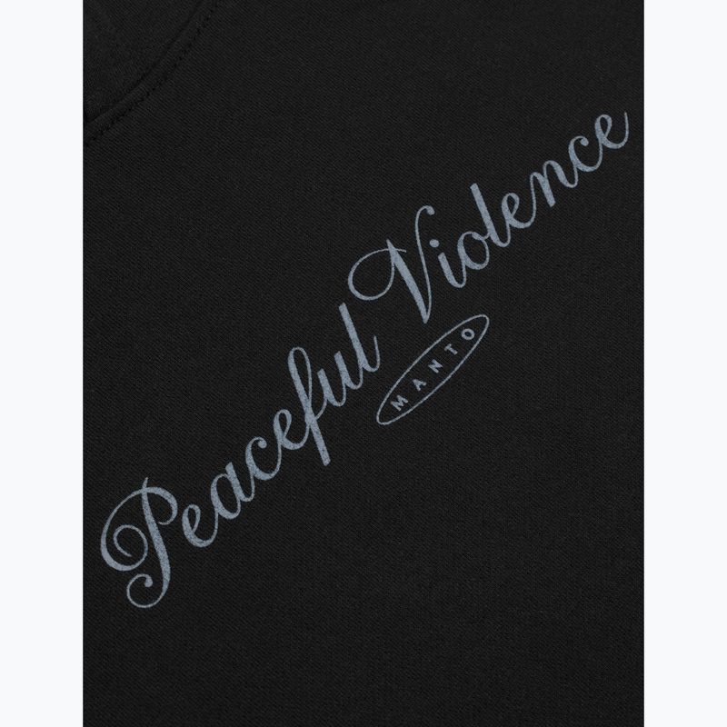 Felpa da uomo MANTO Peaceful Violence Hoody nero 6