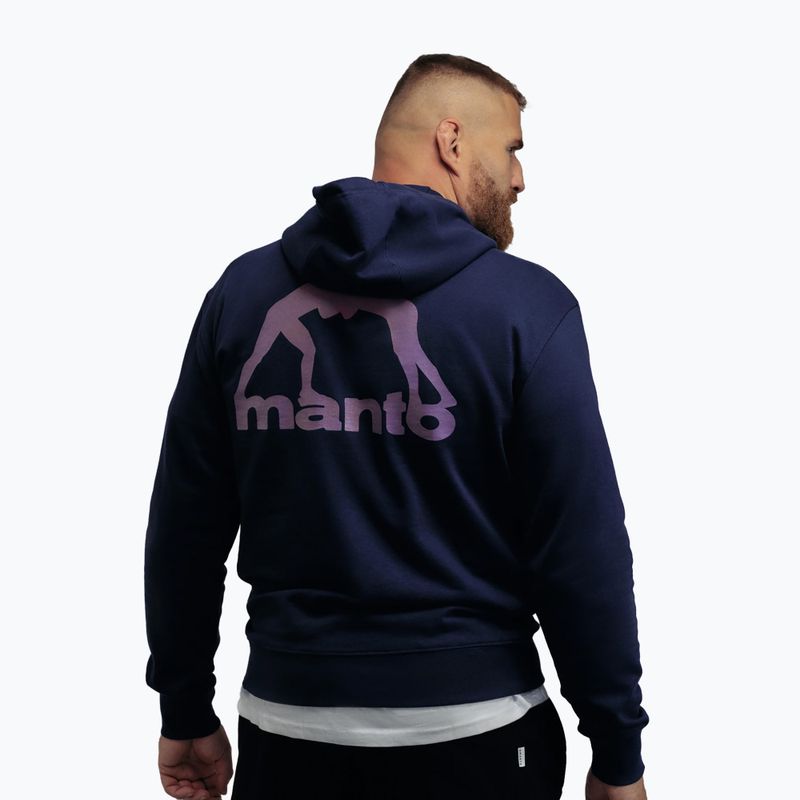 Felpa da uomo MANTO Peaceful Violence Hoody blu navy 2