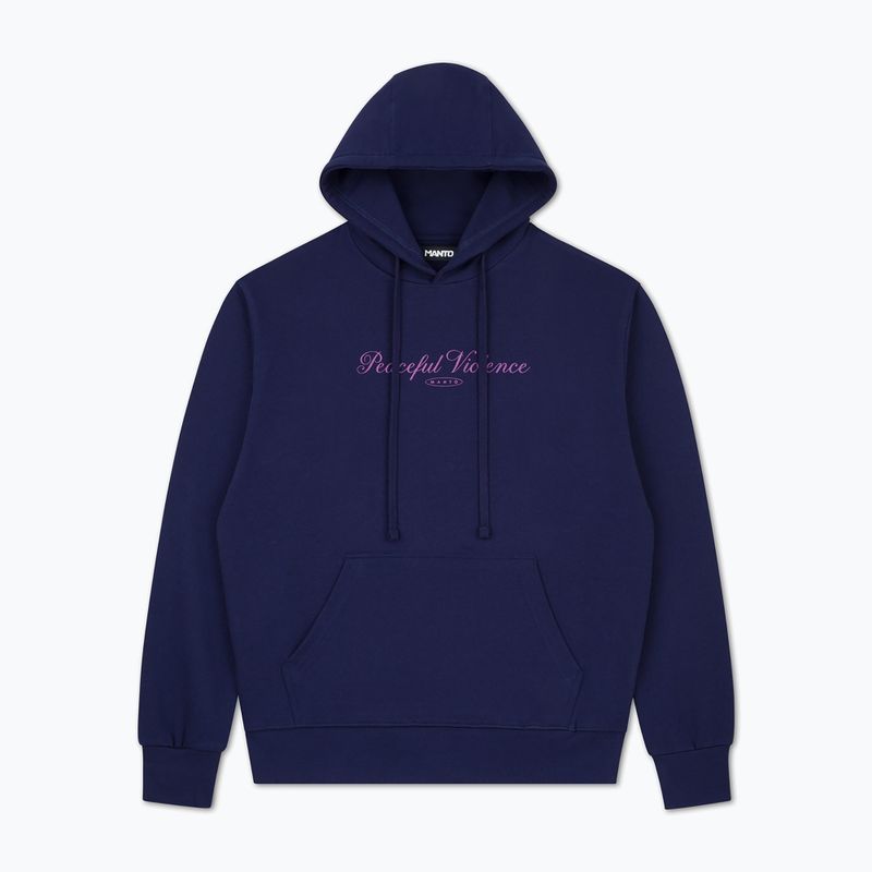 Felpa da uomo MANTO Peaceful Violence Hoody blu navy 5