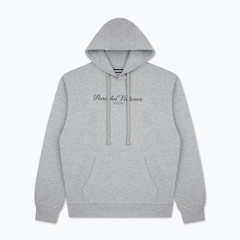 Felpa da uomo MANTO Peaceful Violence Hoody grigio 4