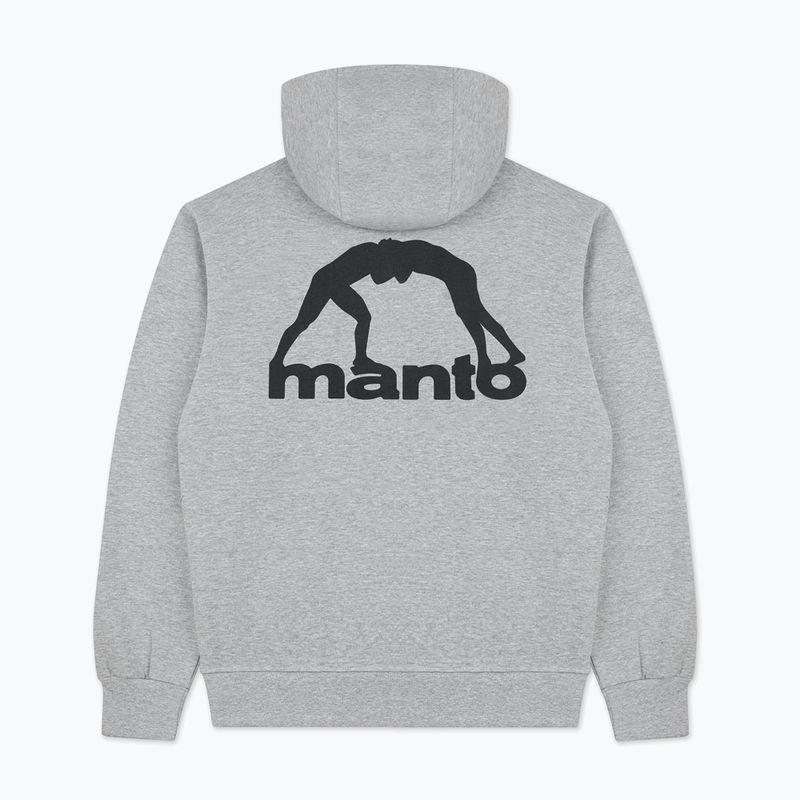 Felpa da uomo MANTO Peaceful Violence Hoody grigio 5