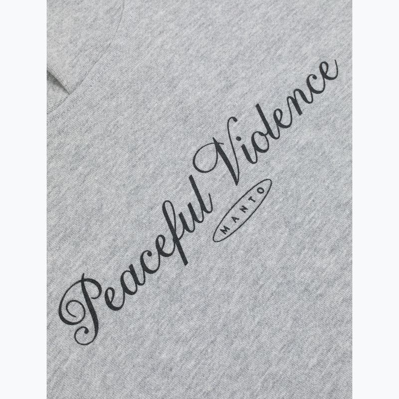 Felpa da uomo MANTO Peaceful Violence Hoody grigio 6