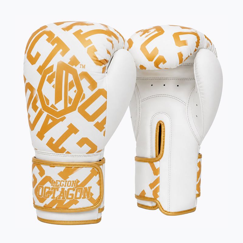 Guantoni da boxe Octagon Legion Eclipse white/gold 2