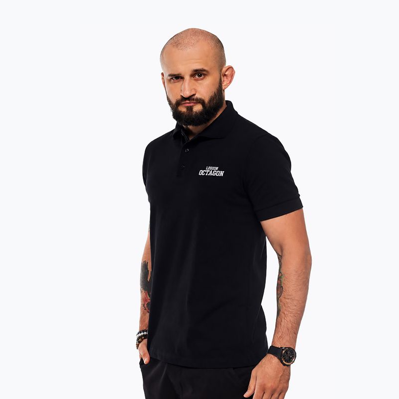 Polo uomo Octagon Legion HFT Polo black/white 3