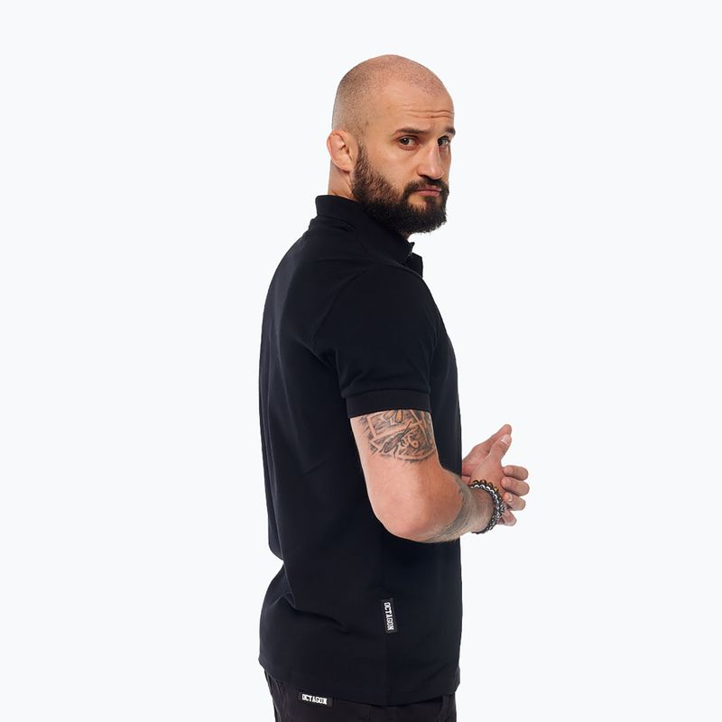 Polo uomo Octagon Legion HFT Polo black/white 4