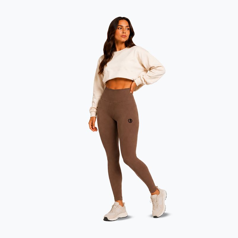 Leggings da allenamento donna Octagon Legion Ribber brown 6