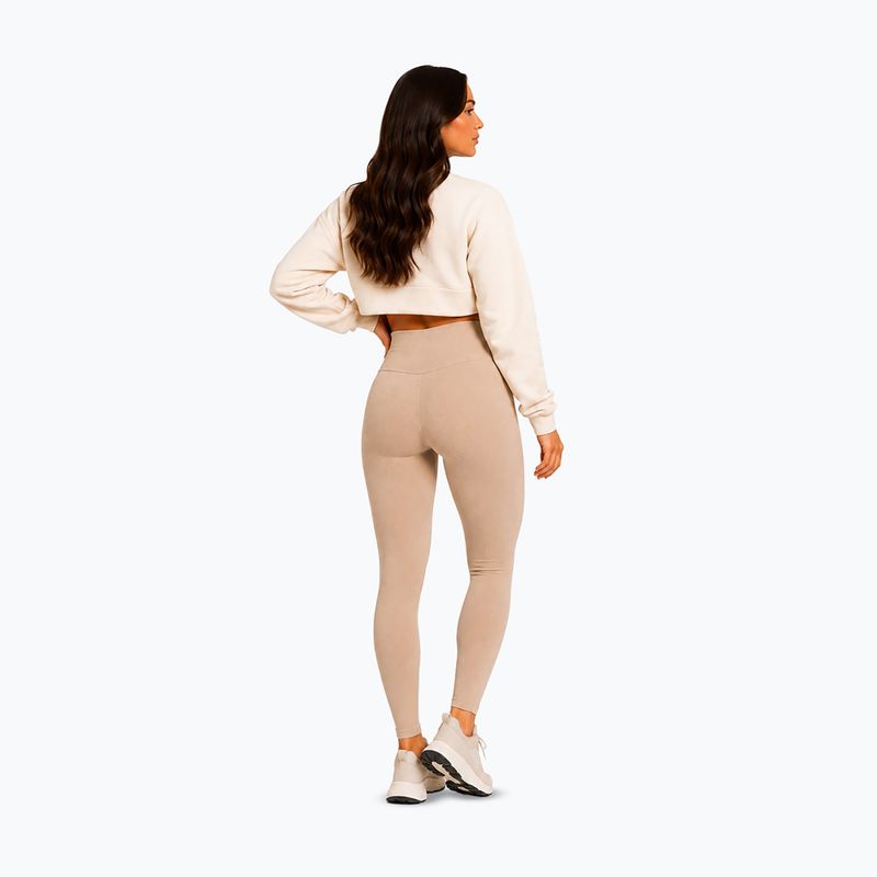 Leggings da allenamento donna Octagon Legion Ribber beige 7