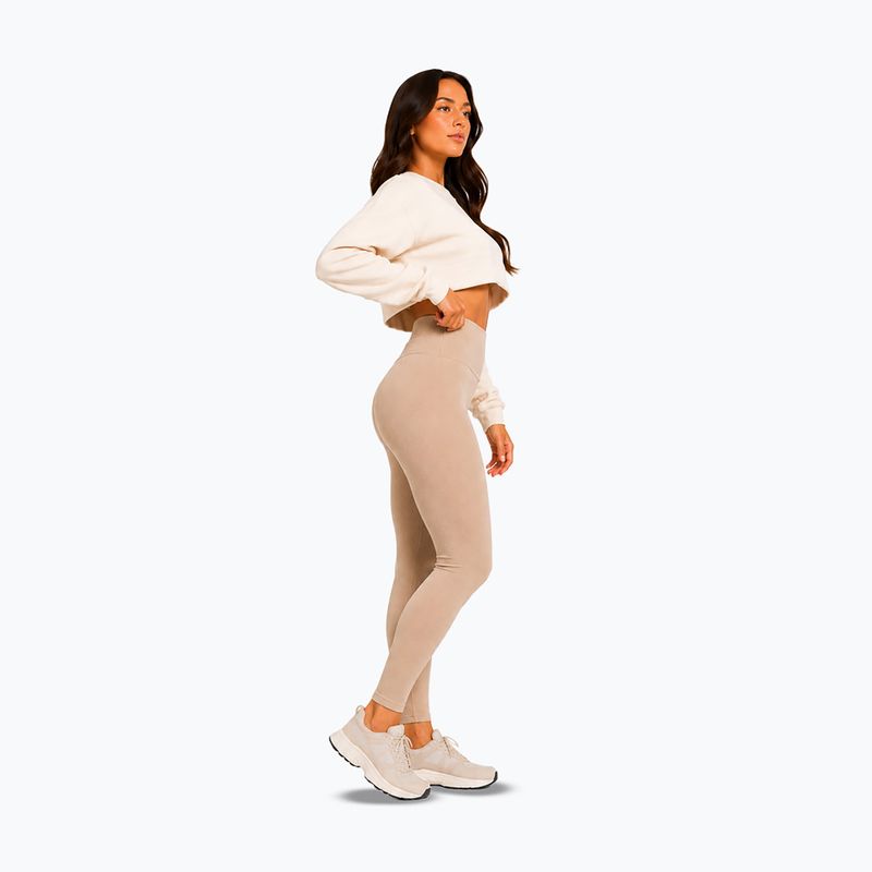 Leggings da allenamento donna Octagon Legion Ribber beige 8