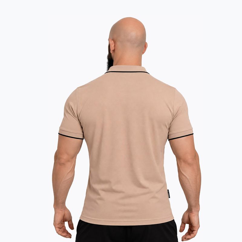 Polo uomo Octagon Legion Tipped Small Logo 3D Polo beige 2