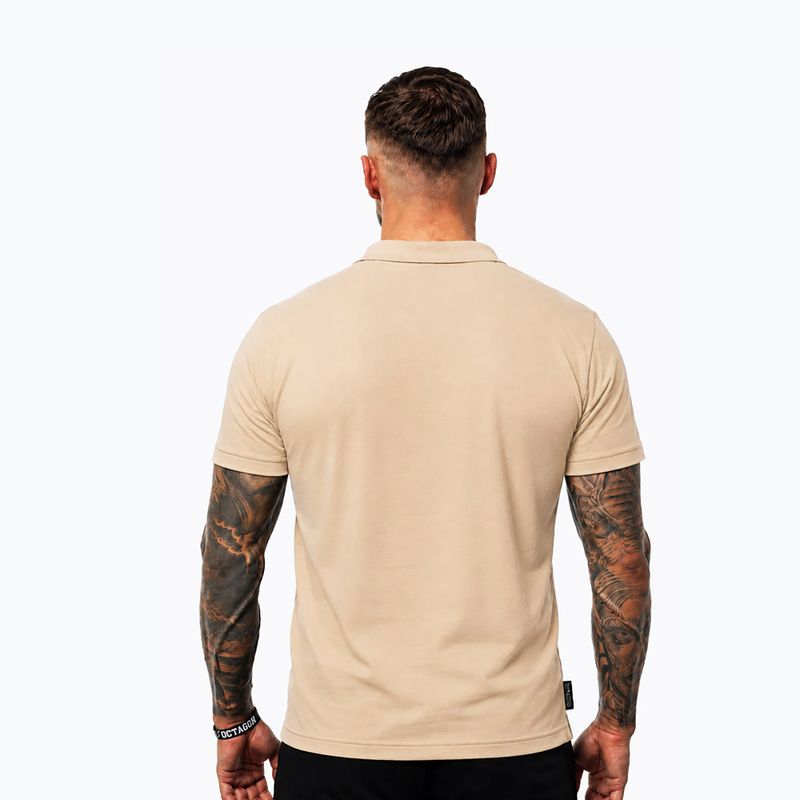 Polo uomo Octagon Legion Small Logo 3D Polo beige 2