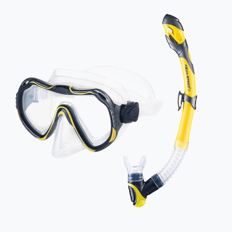 AQUA-SPEED Java + Elba 2022 set per immersione giallo