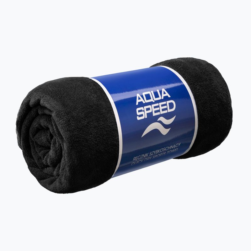 AQUA-SPEED Asciugamano morbido ad asciugatura rapida nero 2