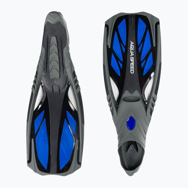 AQUA-SPEED Pinne da snorkeling Inox nero/blu 2