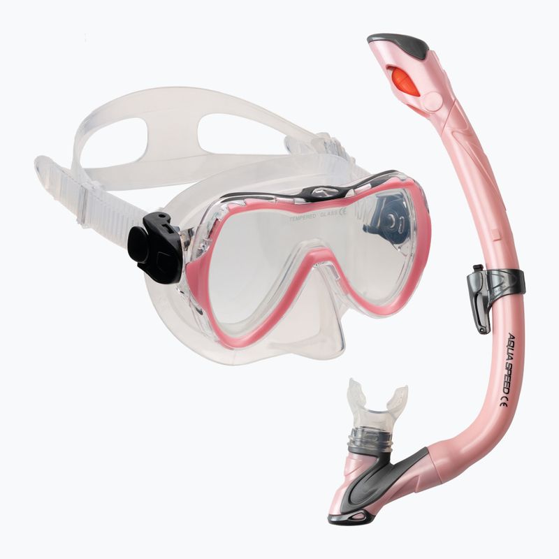 AQUA-SPEED set da immersione per bambini Enzo + Evo 2022 rosa
