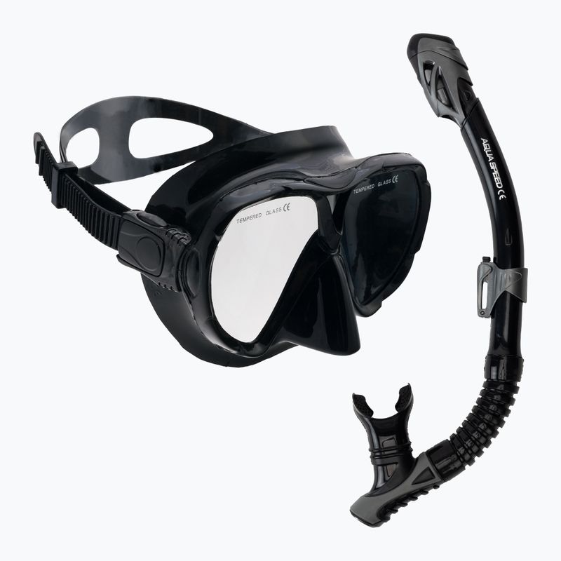 AQUA-SPEED Set da immersione Vanua + Borneo nero