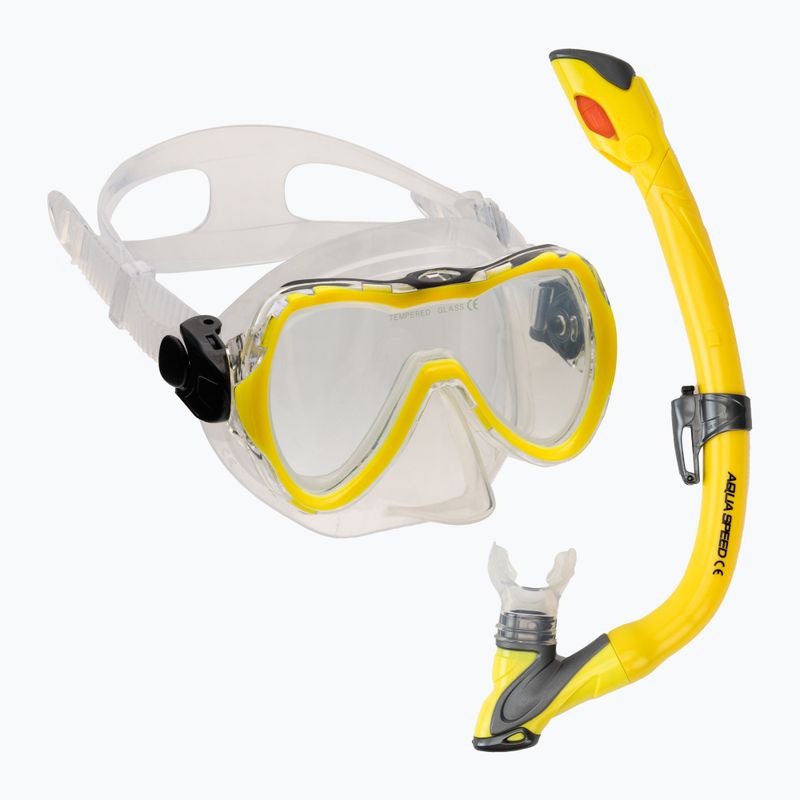 AQUA-SPEED set da sub per bambini Enzo + Evo 2022 giallo