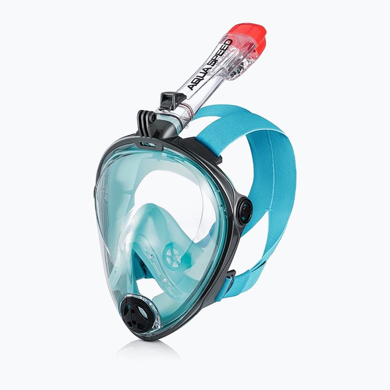 AQUA-SPEED Spectra 2.0 maschera integrale per snorkeling grigio/turchese 5