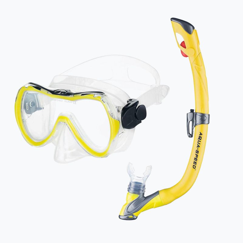 AQUA-SPEED set da sub per bambini Enzo + Evo giallo 9