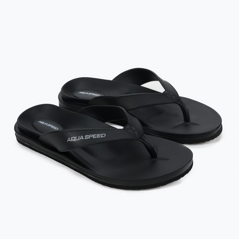 AQUA-SPEED Solea infradito da donna nero 4