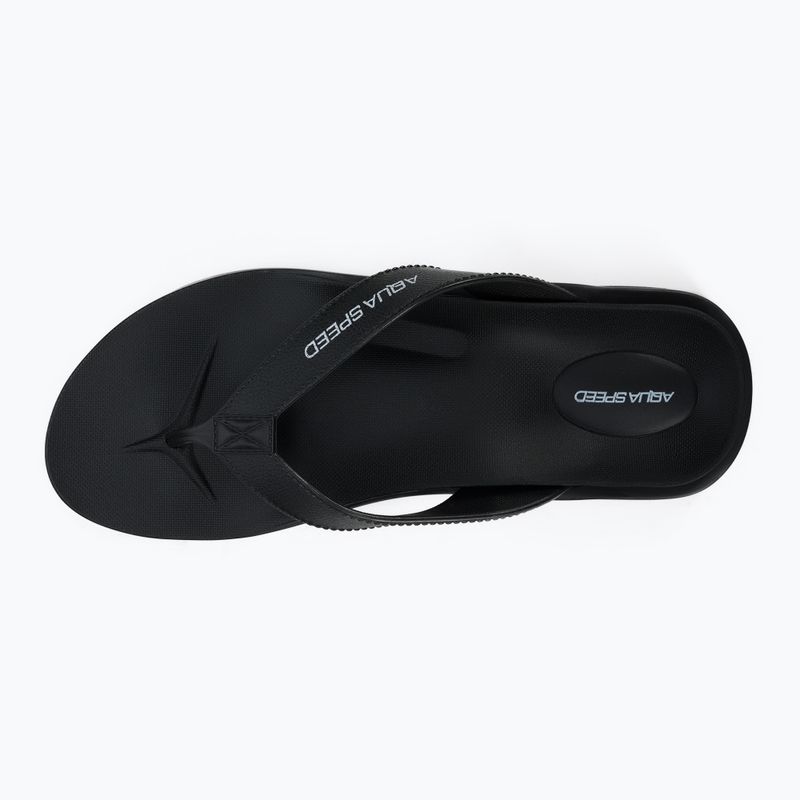 AQUA-SPEED Solea infradito da donna nero 6