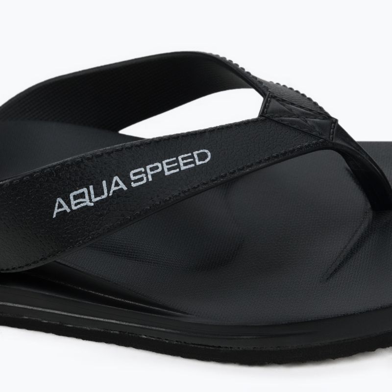 AQUA-SPEED Solea infradito da donna nero 7