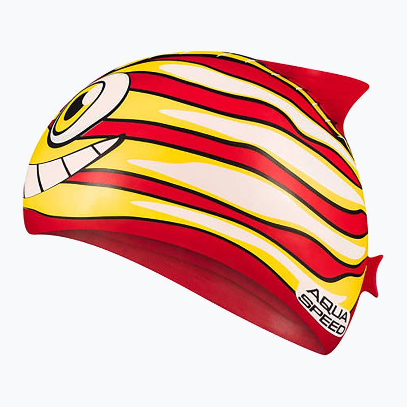 Cuffia da nuoto per bambini AQUA-SPEED Zoo Fish rosso/giallo/bianco 2