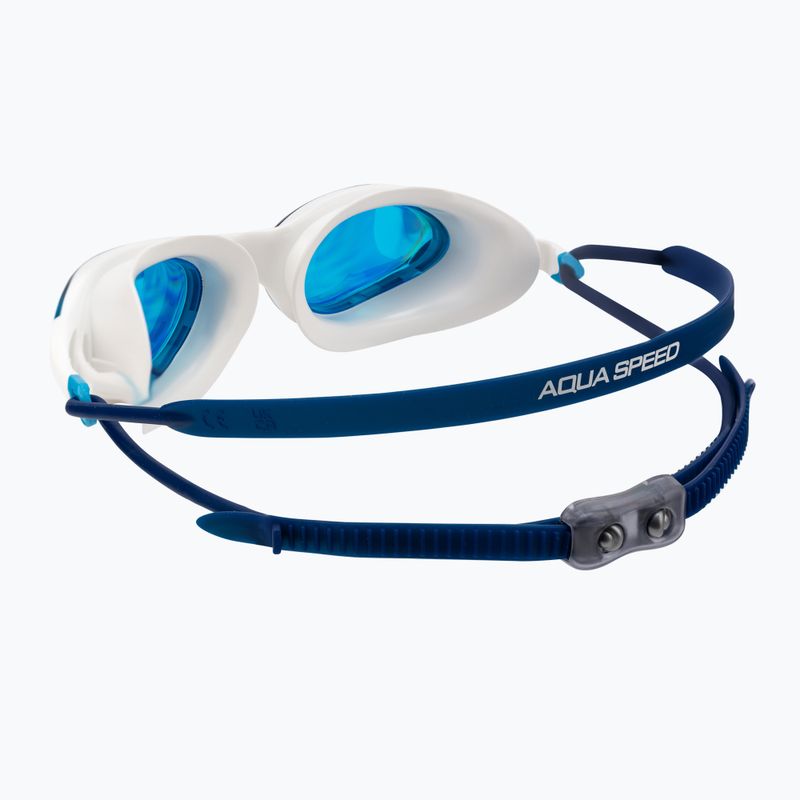 AQUA-SPEED Occhiali da nuoto Vortex Mirror bianco/blu 5