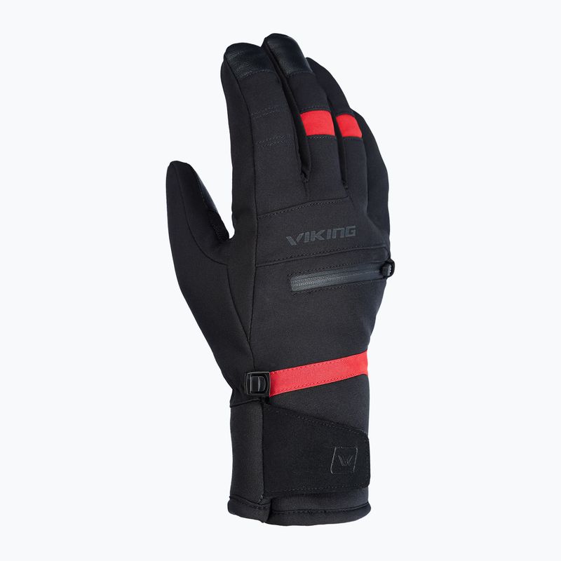 Guanti da sci Viking Kuruk 2.0 nero/rosso