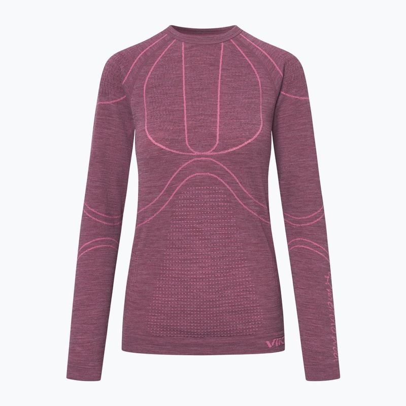 Completo intimo termico da donna Viking Lan Pro claret/light pink 2