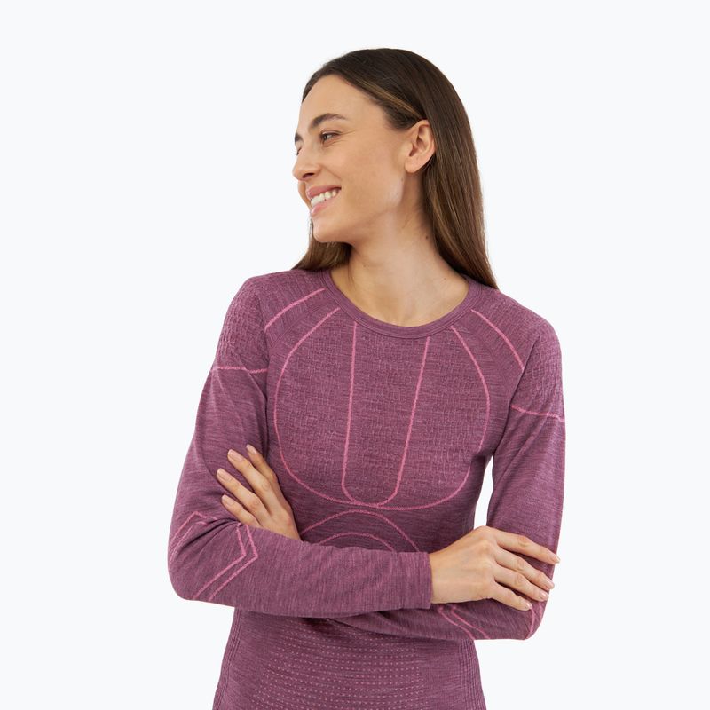 Completo intimo termico da donna Viking Lan Pro claret/light pink 7