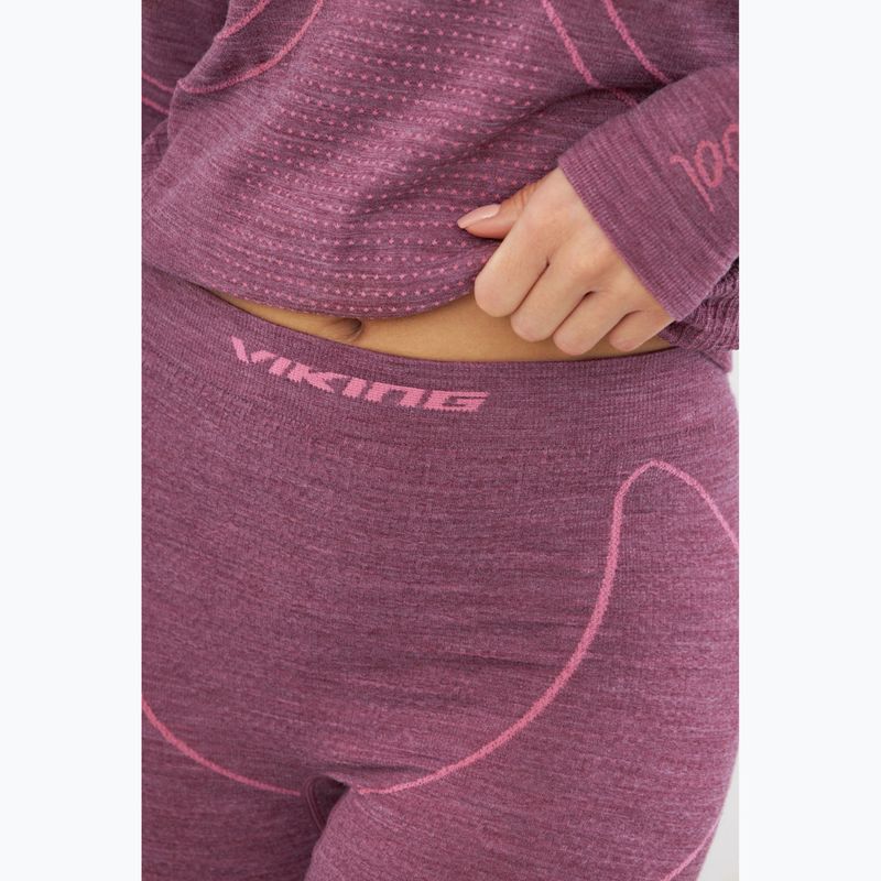 Completo intimo termico da donna Viking Lan Pro claret/light pink 9