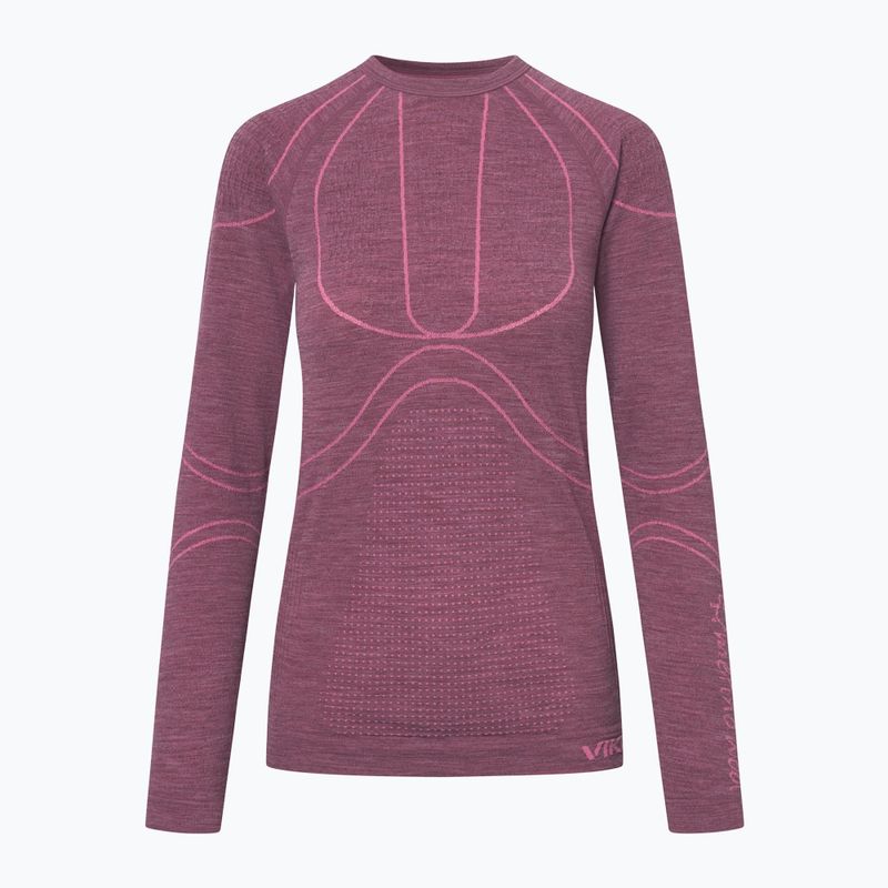 Maglia termica da donna Viking Lan Pro claret/light pink 7