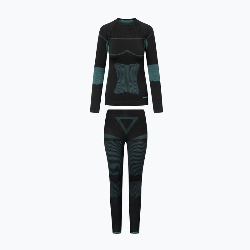 Set intimo termico donna Viking Ilsa black/turquoise