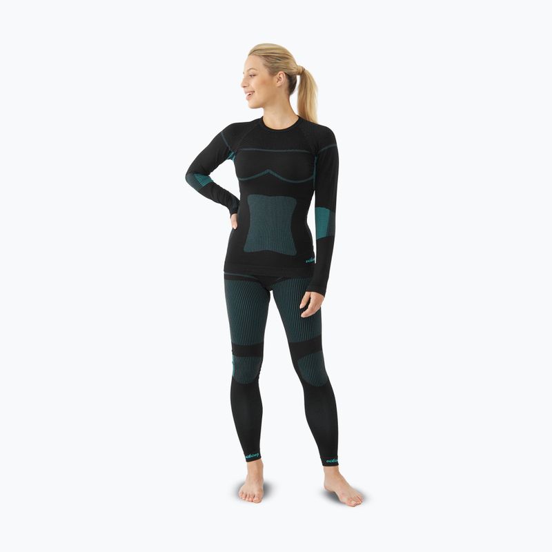 Set intimo termico donna Viking Ilsa black/turquoise 4