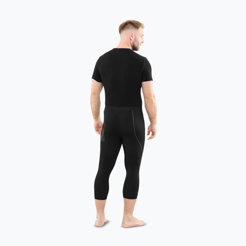 Pantaloni termici da uomo Viking Eiger 2.0 3/4 black/grey 3