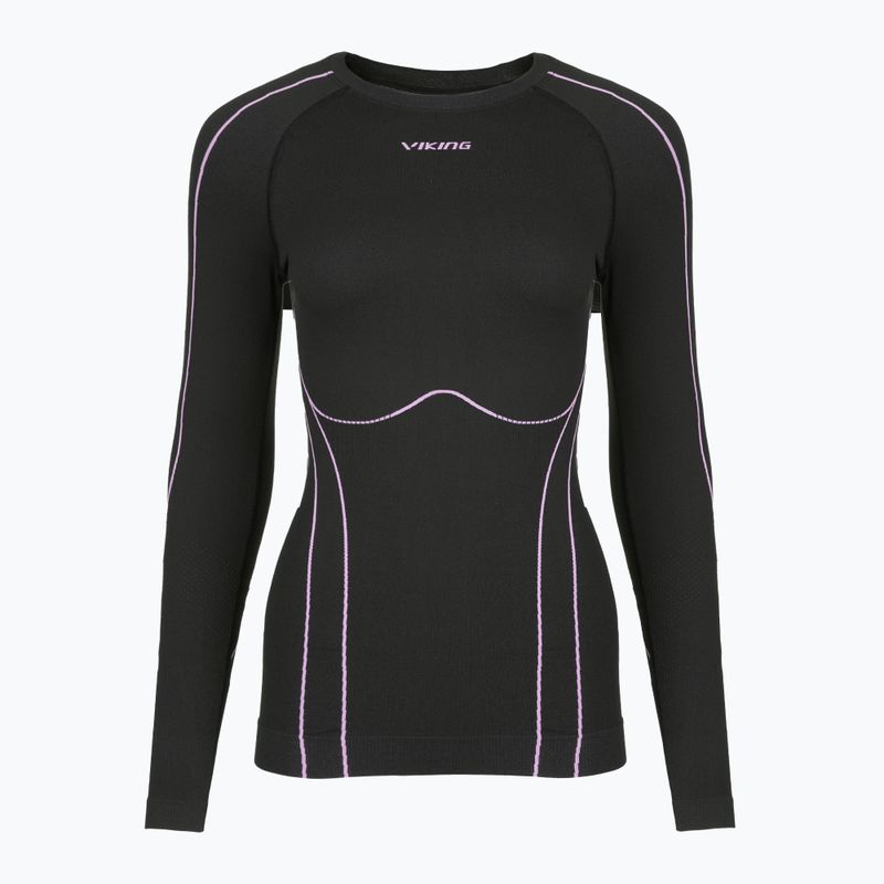 Maglia termica da donna Viking Etna 2.0 black/purple