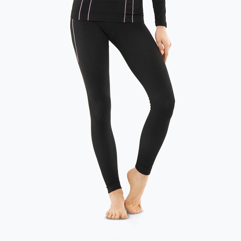 Pantaloni termici donna Viking Etna 2.0 black/purple