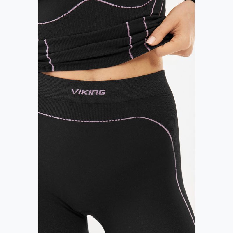 Pantaloni termici donna Viking Etna 2.0 black/purple 4