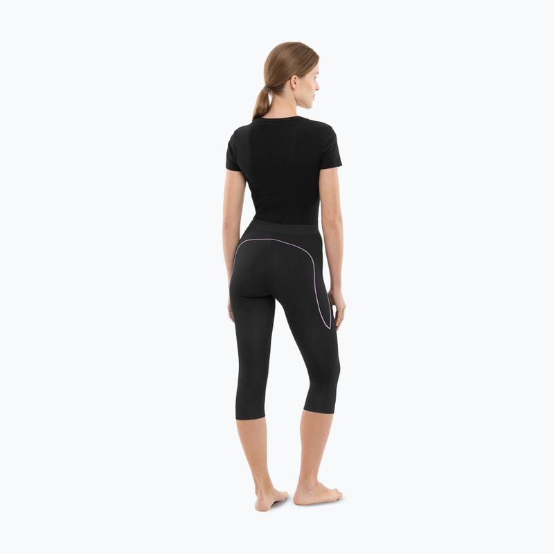 Pantaloni termici da donna Viking Etna 2.0 3/4 black/purple 3