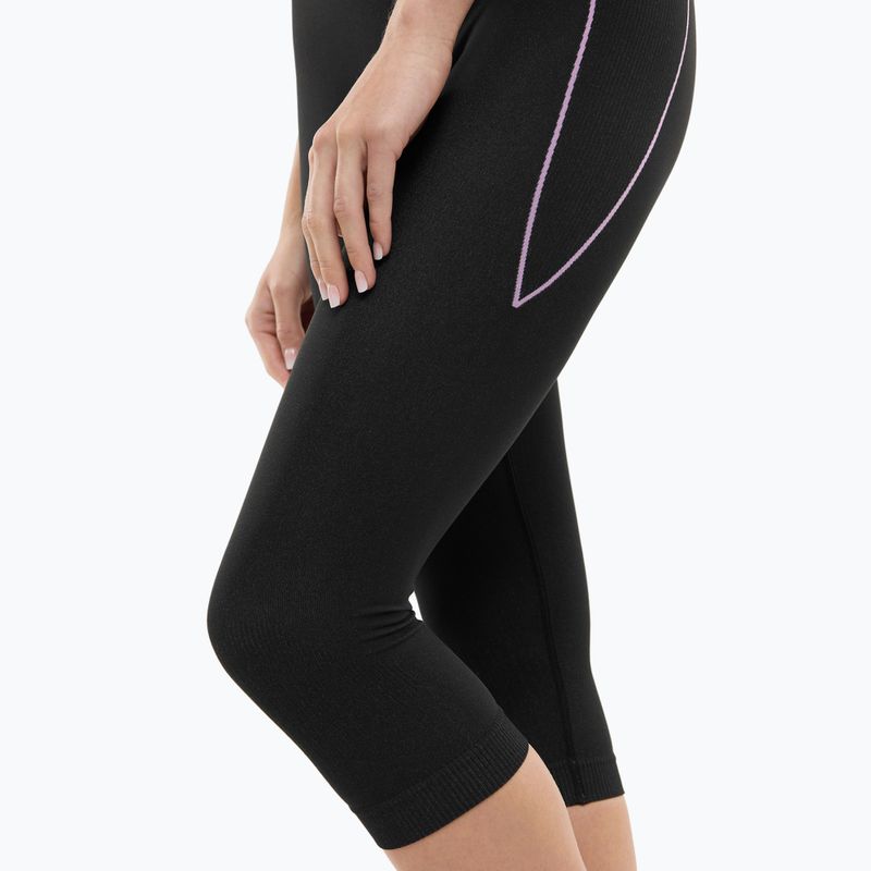Pantaloni termici da donna Viking Etna 2.0 3/4 black/purple 6