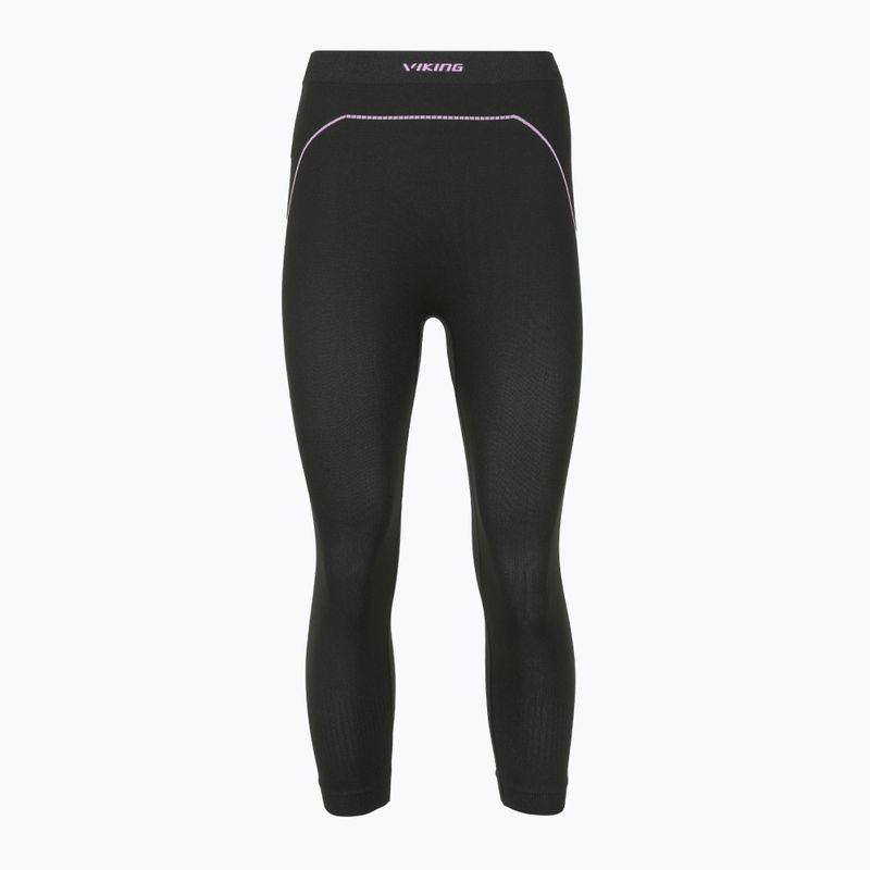 Pantaloni termici da donna Viking Etna 2.0 3/4 black/purple 7