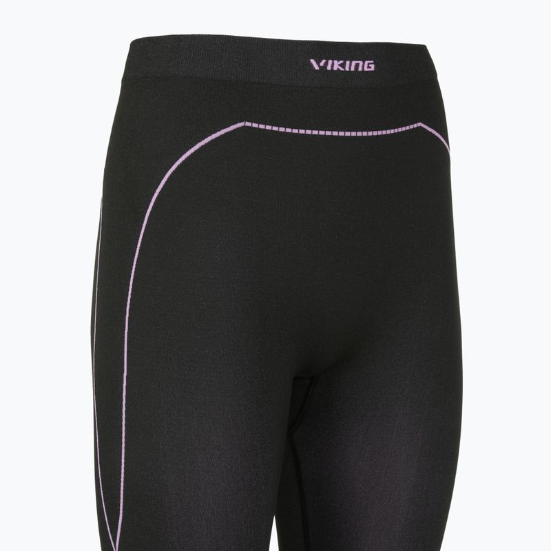 Pantaloni termici da donna Viking Etna 2.0 3/4 black/purple 9