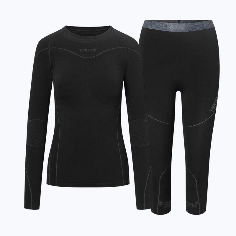 Completo di biancheria termica da donna Viking Gaja 3/4 black 7