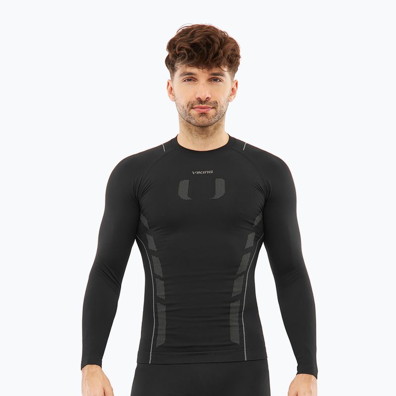 Maglia termica da uomo Viking Eiger 2.0 black/grey