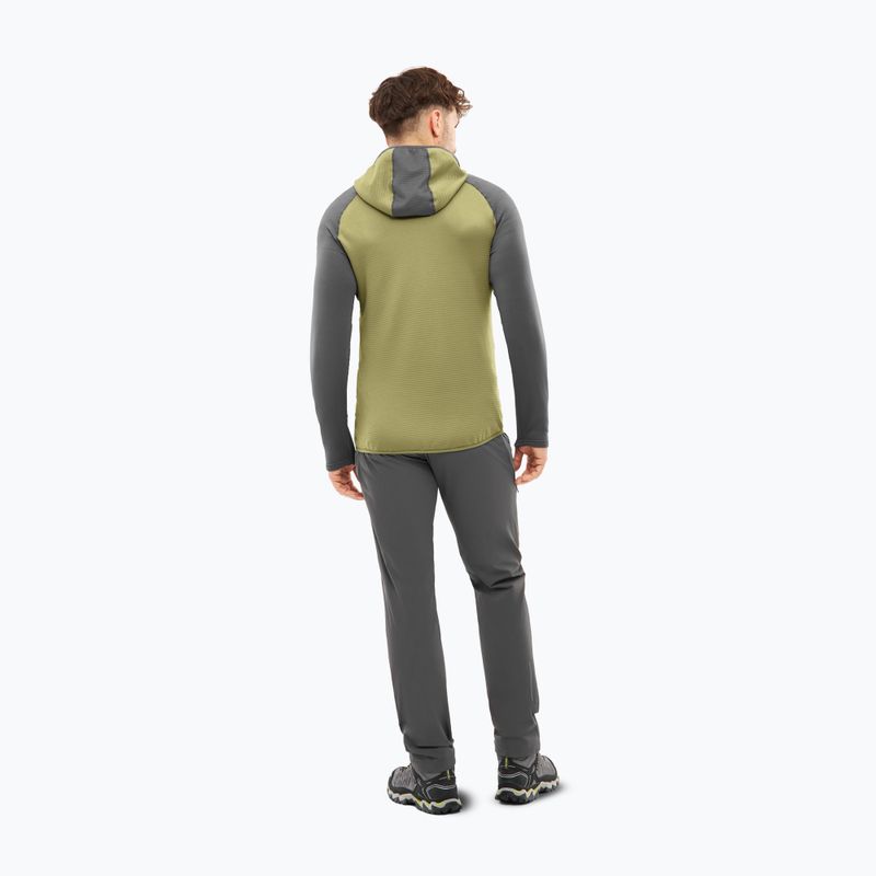 Felpa da trekking uomo Viking Birger Hoodie olive/dark grey 2