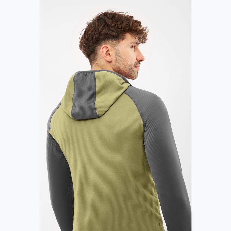 Felpa da trekking uomo Viking Birger Hoodie olive/dark grey 5